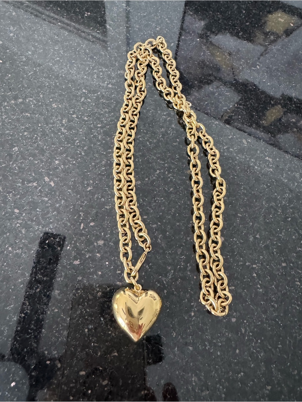 Classic 10k Gold over SS Heart Pendant Necklace for Women